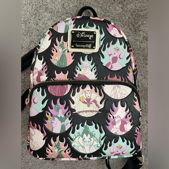 Pastel Disney villain loungefly backpack (Used) - Picture 5 of 8